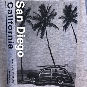 San Diego California Grey Graphic Tee (Teemax) S